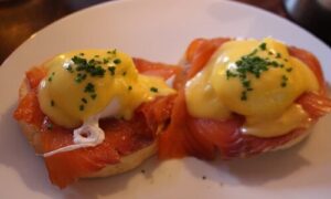 Eggs Royale at Greenwoods one of Amsterdam's best breakfasts