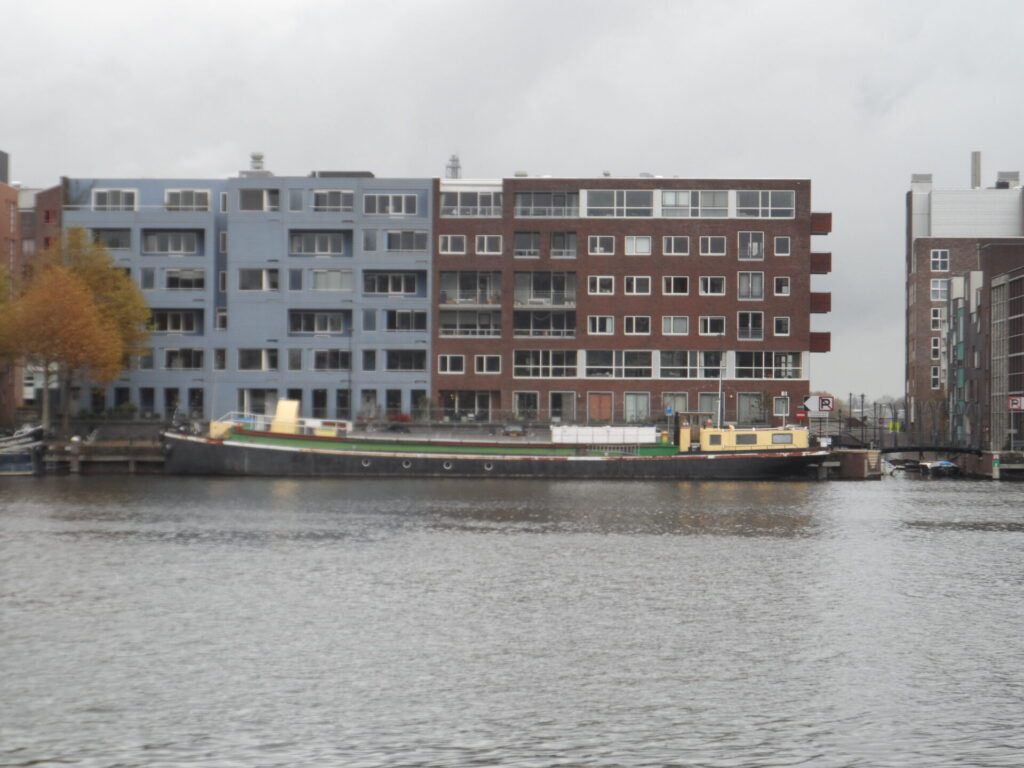 View of the barge that is Amsterdam's squat / community restaurant The End Of The World