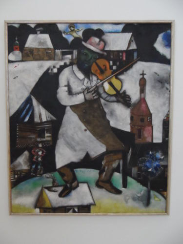 Painting of Chagal's Fiddler on the Roof at Amsterdam's Stedelijk Museum