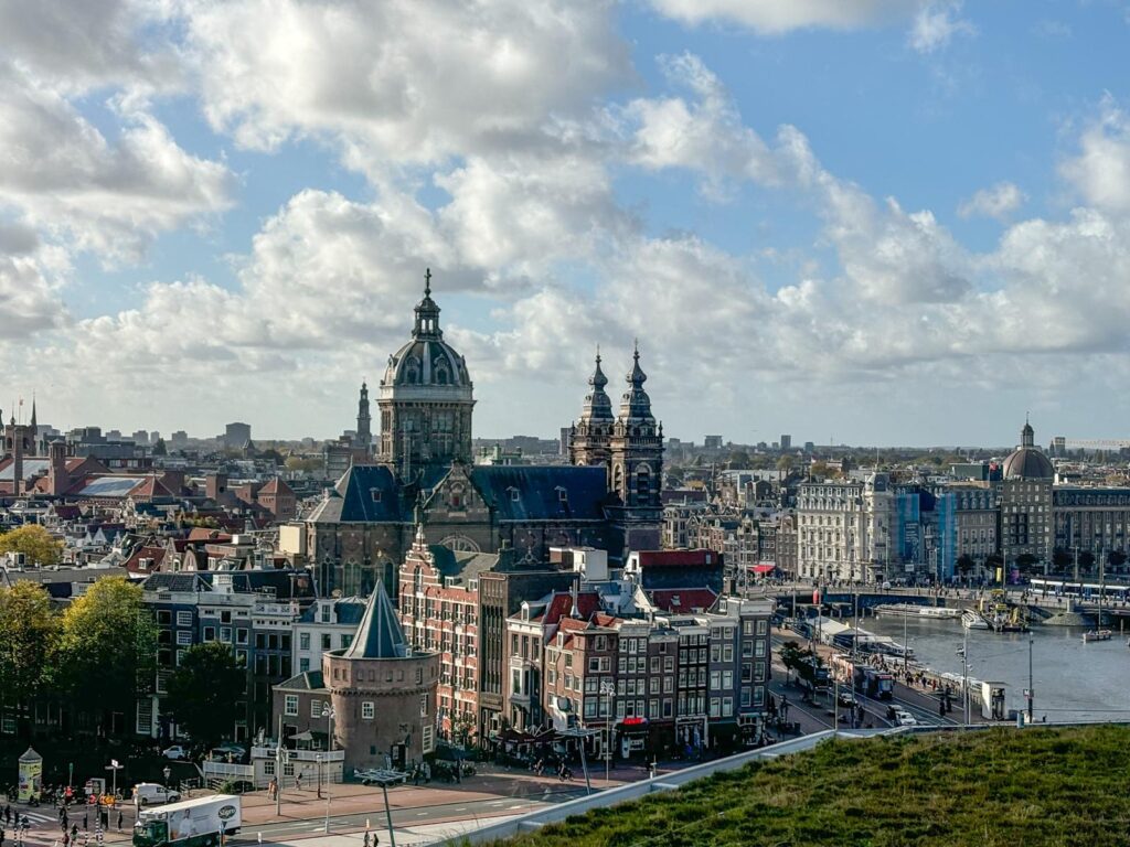 View from the terrace of Luminair, the cocktail bar at the top of the Double Tree Hilton near Central Station