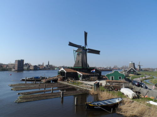 A sawmill windmill on the river at Zaanse Schans