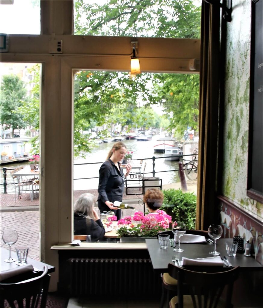 INterior and view at De Belhamel Restaurant