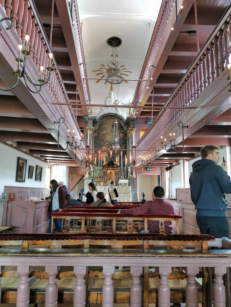 The interior of the hidden Amsterdam Catholic church called Our Lord in the Attic