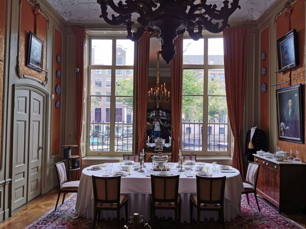 The dining room of the Museum van Loon in Amsterdam's canal belt.