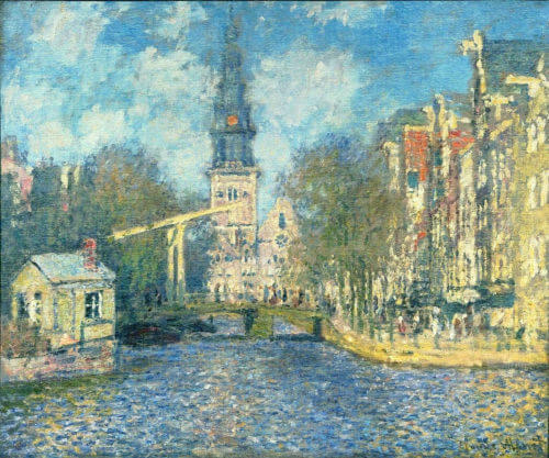 A painting by Monet of the Zuiderkerkstoren, the Southern Church Tower