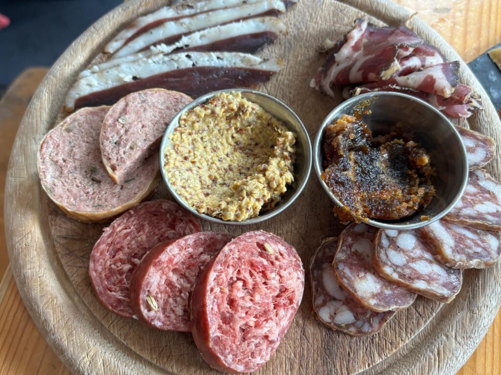 Cheese tasting Charcuterie board