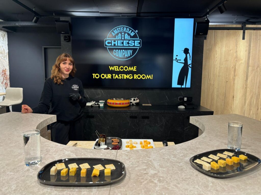 The tasting room at the Amsterdam Cheese Company